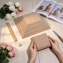 6 piastra di base in argilla per ceramica in MDF&nbsp;DIY-WH0061-060