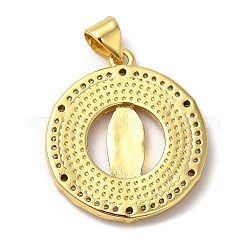 Pendenti con placcatura in ottone smaltato con zirconi trasparenti&nbsp;KK-Q771-08G