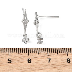 Orecchini pendenti a perno Shegrace in ottone con micro pavé di zirconi cubici&nbsp;XGRQ4N650-723P