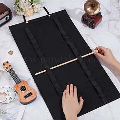 Wandmontierte Displaytaschen aus weichem Filz und Holz&nbsp;ODIS-WH0330-001B