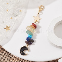 Decorazioni pendenti in smalto in lega di luna&nbsp;HJEW-JM01276-03