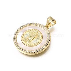 Pendentifs en laiton zircon cubique transparent&nbsp;CU-CBAF50C-16G