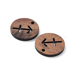 Pendentifs découpés au laser en bois de noyer&nbsp;WOOD-Q051-06E