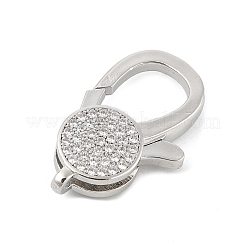 Messing Micro Pave klare Zirkonia Hummerkrallenverschlüsse&nbsp;KK-P299-05P