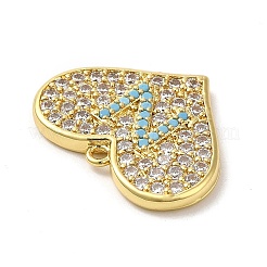 Pendentifs avec zircon cubiques à micro-pavés en laiton&nbsp;KK-Q772-10G