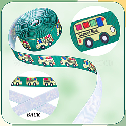 10 Yard Ripsband aus Polyester mit „Zurück zur Schule“-Motiv&nbsp;OCOR-WH0082-82A