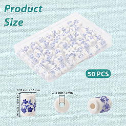50 pièces de perles en porcelaine faites à la main&nbsp;PORC-PA0001-56A