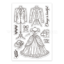 Sellos transparentes de plástico pvc con tema de verano personalizados&nbsp;DIY-WH0631-0484