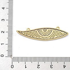 Gestellplattierte Verbindungsanhänger aus Messing mit Mikropavé-Kubikzirkonia&nbsp;KK-Z063-34G