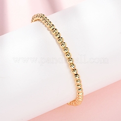 Bracciali rotondi in ottone per le donne&nbsp;BJEW-H640-04B-G