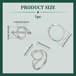 1 pièce de bague réglable en argent sterling plaqué rhodium avec 925 composants&nbsp;FIND-PH0023-51