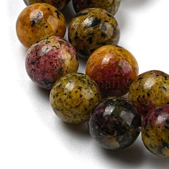 Fili di perline di diaspro sesamo tinto naturale&nbsp;G-E443-A38