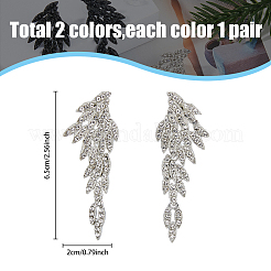 2 Set asymmetrische Ohrringe mit Strass-Flügeln in 2 Stilen&nbsp;EJEW-FI0001-31