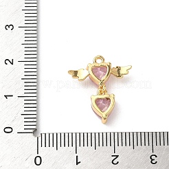 Pendentifs avec zircon cubiques à micro-pavés en laiton&nbsp;KK-D504-11G