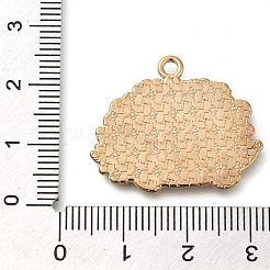 Anhänger aus Emaille mit Tiermotiv und Blumen&nbsp;ENAM-Q508-01F