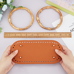 Cuir pu tricot crochet sacs clou bas&nbsp;DIY-WH0064-82