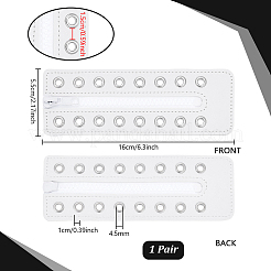 Inserti con cerniera per stivali con lacci in pelle pu&nbsp;DIY-WH0750-404B