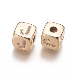 Abalorios de latón con pavé de circonitas&nbsp;KK-K238-16G-J