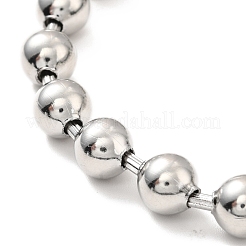Collana e bracciale a catena a palline in acciaio inossidabile 304 anti-appannamento&nbsp;STAS-D181-02P-01C