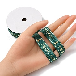 Flaches Ripsband aus Polyester mit Weihnachtsmotiv&nbsp;OCOR-YWC0001-01A-03