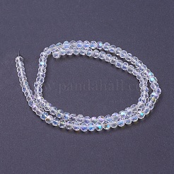 Chapelets de perles en verre électroplaqué&nbsp;EGLA-J042-4mm-AB03