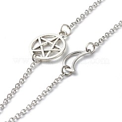 Collana con ciondolo occhio di tigre naturale sfaccettato a proiettile&nbsp;NJEW-JN03601-02