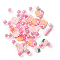 Cabujones de arcilla polimérica hechos a mano y cuentas de plástico para hacer joyas de diy.&nbsp;CLAY-B007-04D