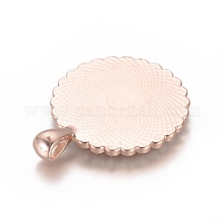 Aluminium-Anhänger Fassungen für Cabochons&nbsp;PALLOY-WH0065-91RG
