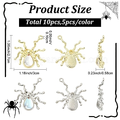 10 stücke 2 farben halloween rack überzug legierung anhänger&nbsp;FIND-YW0012-28
