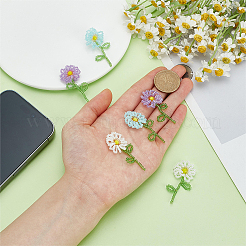 6 pendentif fait main en verre et perles de rocaille&nbsp;GLAA-FG0001-18