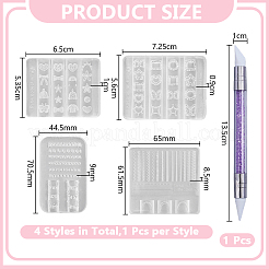 4 pz 4 stili stampi in silicone&nbsp;MRMJ-HY0001-45
