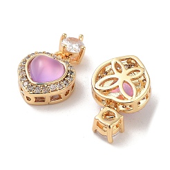 Pendentifs en laiton zircon cubique clair&nbsp;KK-B102-05G-04