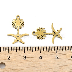 Ionenplattierung (IP) 201 Edelstahl-Verbindungsstück-Anhänger&nbsp;STAS-A090-20G