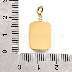 Pendentifs décoratifs rectangulaires en acier inoxydable 304&nbsp;STAS-H202-10G