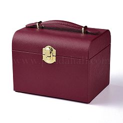 Boîte d'organisateur de bijoux en cuir pu&nbsp;CON-P012-04C