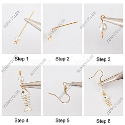 DIY-Set zur Herstellung asymmetrischer Ohrringe mit Katzenmotiv&nbsp;DIY-SC0021-21