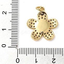 Estante de placas micro latón allanan colgantes de circonio cúbico&nbsp;KK-P241-12G