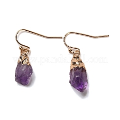 Boucles d'oreilles en améthyste naturelle&nbsp;EJEW-G413-01B-G