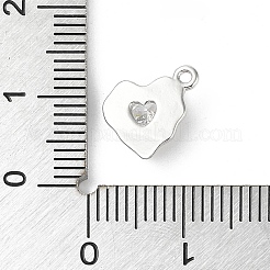 Messing micro pave klar zirkonia charme&nbsp;KK-G491-25P