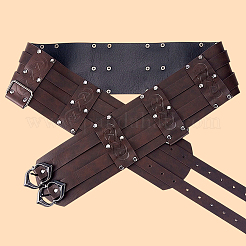 Vintage-Gürtel aus PU-Leder und Metallketten für Herren&nbsp;AJEW-WH20060-49B