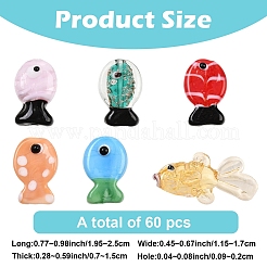 10 Stück handgefertigte Bunte Malerei-Perlen&nbsp;LAMP-YW0001-99