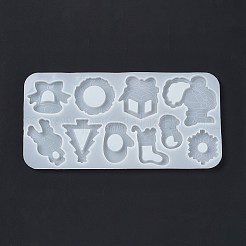 Thème de noël bricolage arbre/père noël/bonhomme de neige moules en silicone pour sables mouvants&nbsp;DIY-E065-03