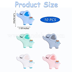 10pcs 5 couleurs perles de silicone&nbsp;JX777A