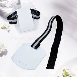 4 Stück Polyester- und PVC-Armband-Ausweiskartenhalter&nbsp;OFST-GF0001-04B