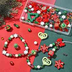 100 stücke 19 arten weihnachten acryl perlen&nbsp;MACR-FS0002-33