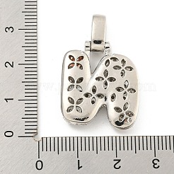 Messing micro pave klare zirkonia anhänger&nbsp;KK-B099-01P-N