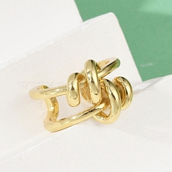 Verstellbare Manschettenringe aus Messing für Damen&nbsp;RJEW-C129-03G