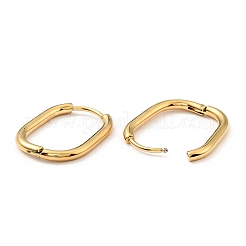 Pendientes de aro con bisagras ovaladas de acero inoxidable 303 con revestimiento al vacío de PVD y pasadores de acero inoxidable 316 para mujer&nbsp;EJEW-F285-31B-G