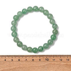 Gefärbte natürliche grüne Aventurin Perlen Stretch Armbänder&nbsp;X-BJEW-Q305