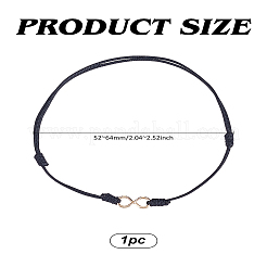 1 bracelet de cheville réglable en alliage avec lien infini&nbsp;AJEW-LP0006-46A